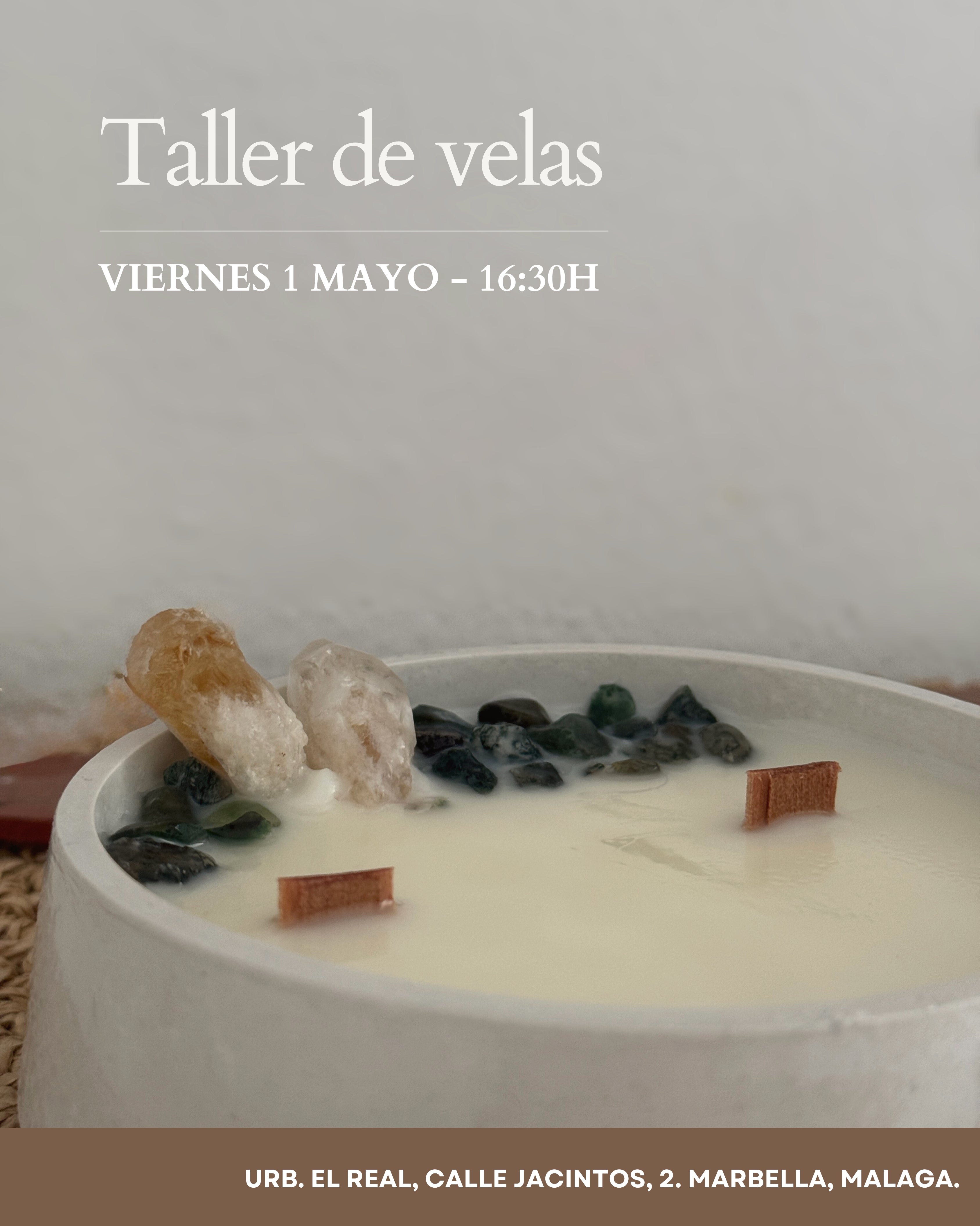 VIERNES 1 MAYO - 16:30H - TALLER DE VELAS